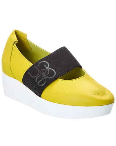 Arche Fujako Leather Sneaker In Yellow