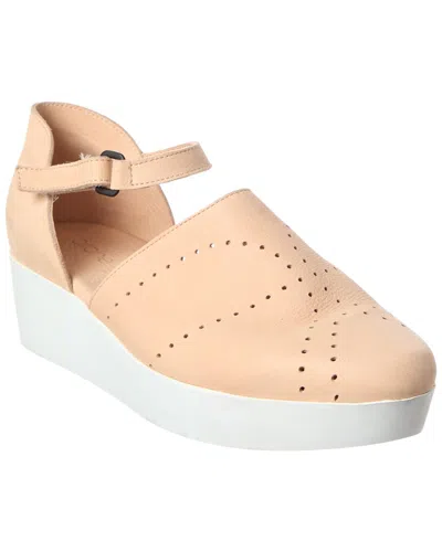 Arche Furbel Leather Flat In Orange