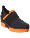 Arche Fyleas Leather Slip-on Sneaker In Black