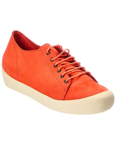 Arche Hilaya Leather Sneaker In Orange