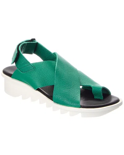 Arche Ikam Leather Sandal In Green