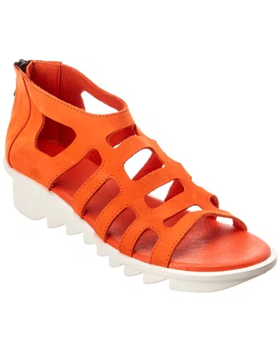 Arche Ikyade Leather Sandal In Orange
