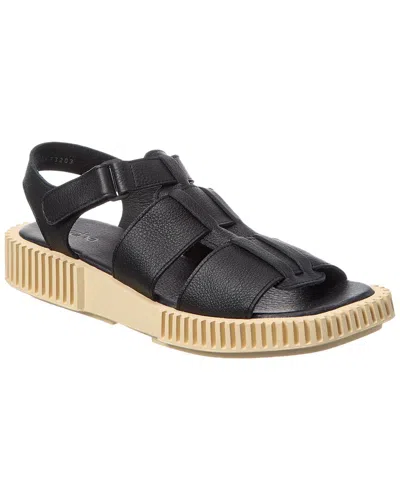 Arche Ixorry Leather Sandal In Black