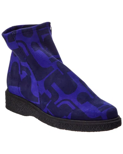 Arche Joeloo Leather Bootie In Blue