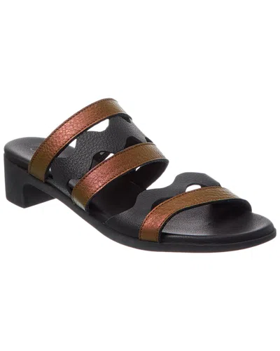 Arche Kisawa Leather Sandal In Gold