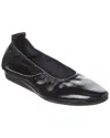Arche Ninoka Leather Flat In Black