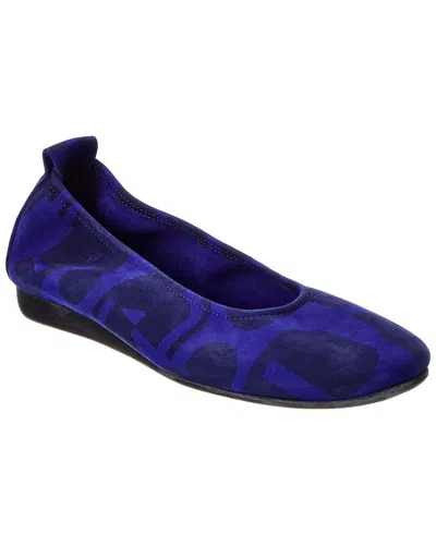 Arche Laius Leather Flat In Blue