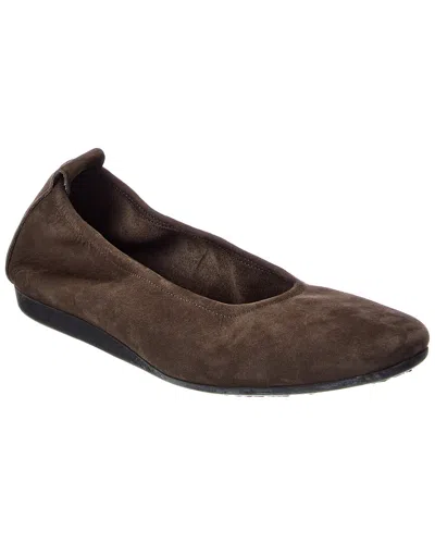Arche Laius Leather Flat In Brown