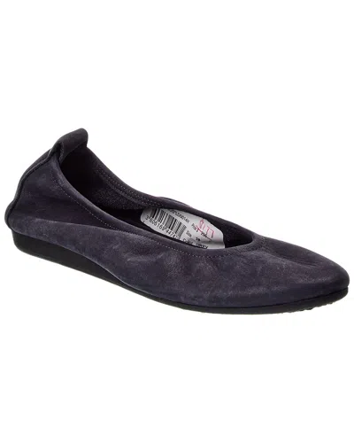 Arche Laius Leather Flat In Gray