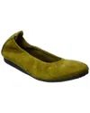 Arche Laius Leather Flat In Green