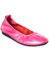 Arche Laius Leather Flat In Pink