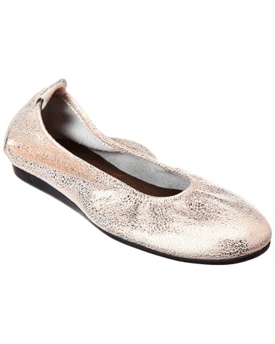 Arche Laius Leather Flat In Silver