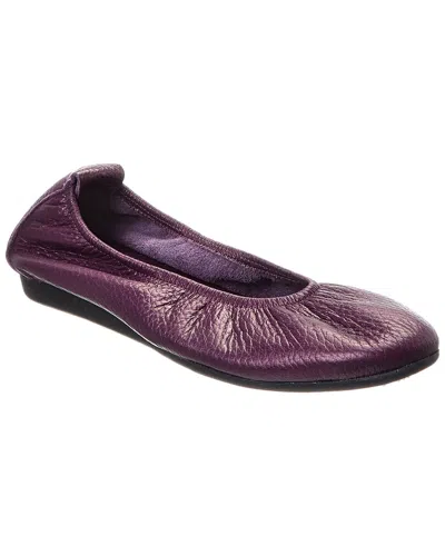 Arche Laius Leather Flat In Purple
