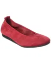Arche Laius Leather Flat In Burgundy