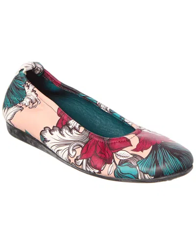 Arche Laiuza Leather Flat In Green