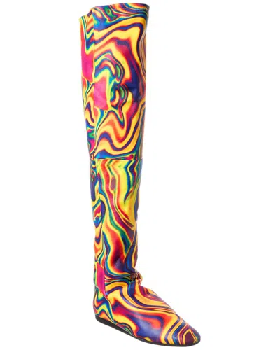 Arche Lajiza Leather Over-the-knee Boot In Animal Print