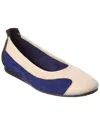 Arche Lambaa Leather Flat In Blue