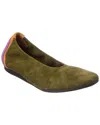 Arche Lambaa Suede Flat In Green