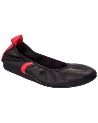 Arche Lamour Leather Flat In Black