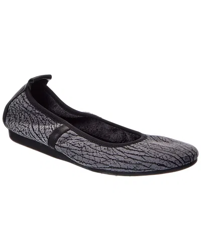 Arche Lamour Leather Flat In Gray