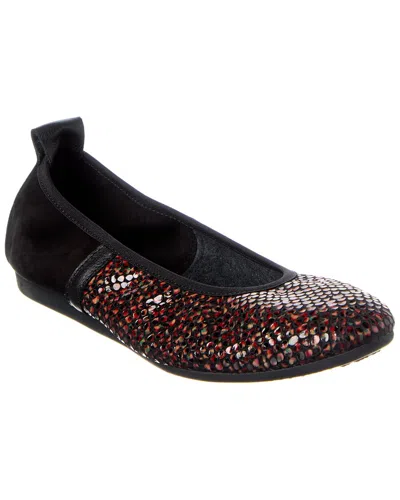 Arche Lamour Leather Flat In Red