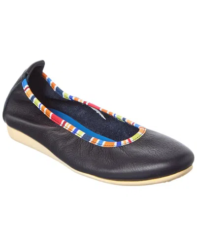 Arche Lanabi Leather Flat In Black