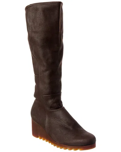 Arche Larata Leather Knee-high Boot In Brown
