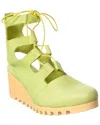 Arche Larily Leather Sandal In Green