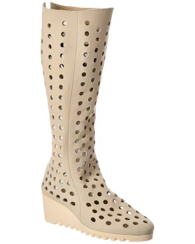 Arche Laroba Leather Flat In Neutral