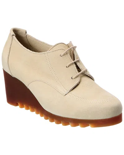 Arche Larrow Leather Wedge Sneaker In Neutral