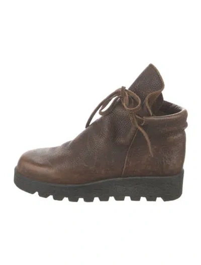 Pre-owned Arche Leather Boots In Brown