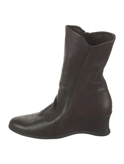 Pre-owned Arche Leather Boots In Brown