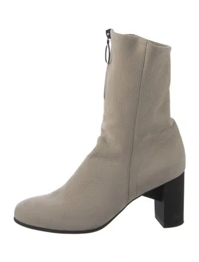 Pre-owned Arche Leather Boots In Grey/neutrals
