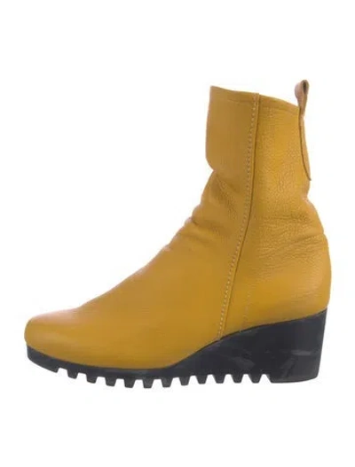 Pre-owned Arche Leather Boots In Yellow