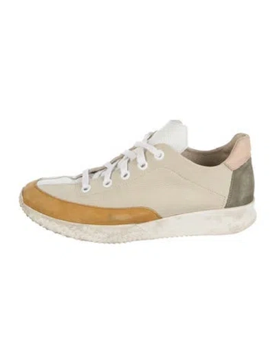 Pre-owned Arche Leather Colorblock Pattern Sneakers In Neutral