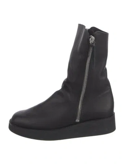 Pre-owned Arche Leather Combat Boots In Black
