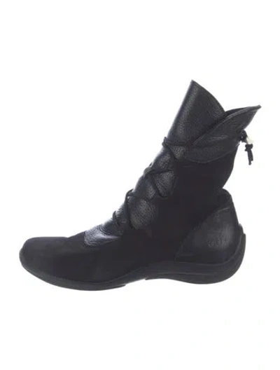 Pre-owned Arche Leather Lace-up Boots In Black