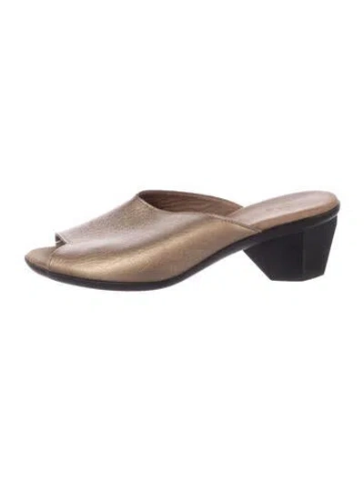 Pre-owned Arche Leather Mules In Brown