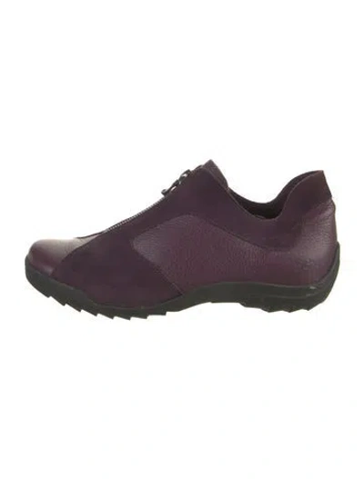 Pre-owned Arche Leather Oxfords In Purple