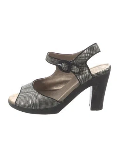Pre-owned Arche Leather Patterned Sandals In Multicolor
