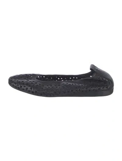 Pre-owned Arche Leather Printed Flats In Black