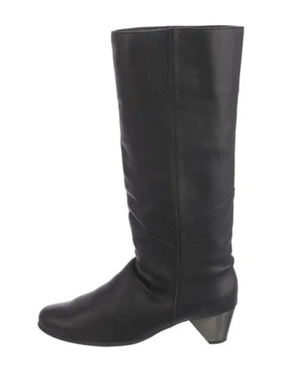 Pre-owned Arche Leather Riding Boots In Black