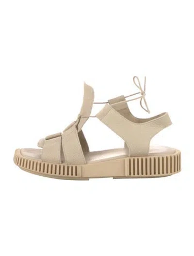 Pre-owned Arche Leather Sandals In Neutrals