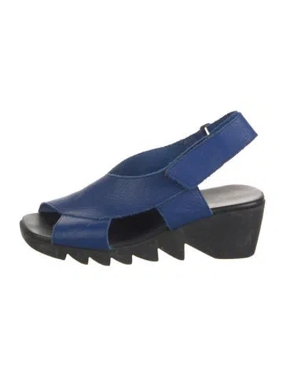 Pre-owned Arche Leather Slingback Sandals In Blue