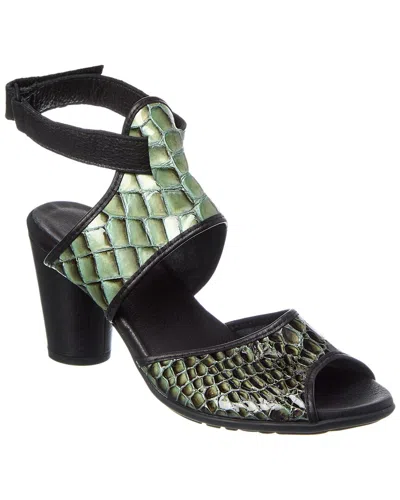 Arche Leiga Leather Sandal In Black