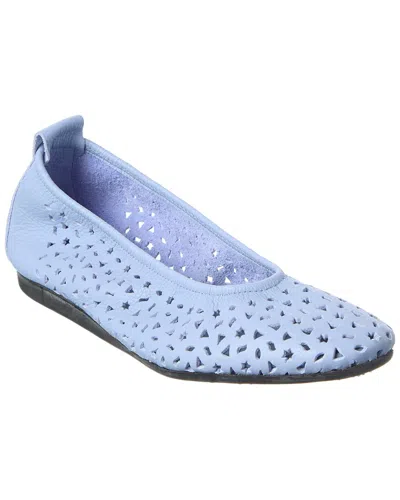 Arche Lilly Leather Flat In Blue
