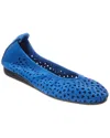 Arche Lilly Leather Flat In Blue
