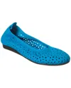 Arche Lilly Leather Flat In Blue