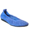Arche Lilly Leather Flat In Blue