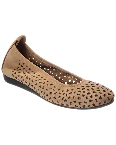 Arche Lilly Leather Flat In Brown
